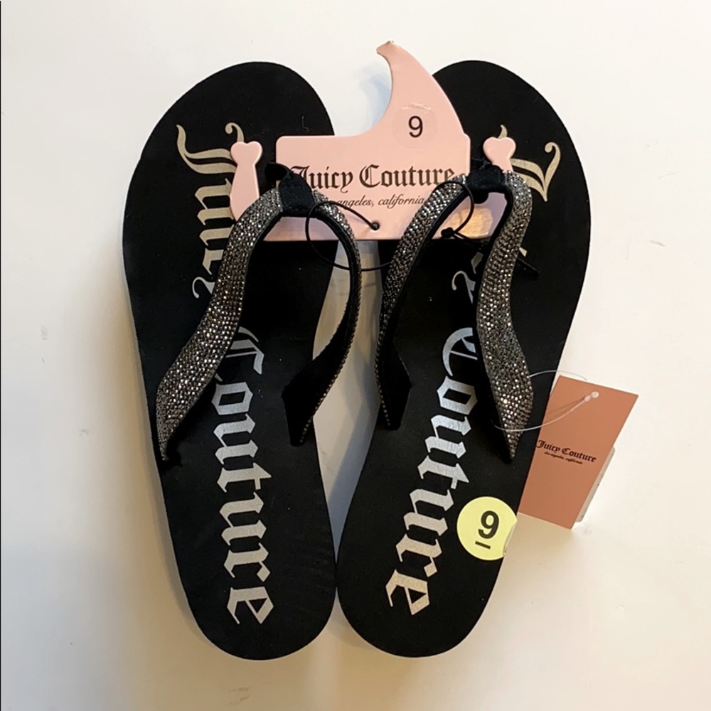 Juicy Couture wedge flip flops